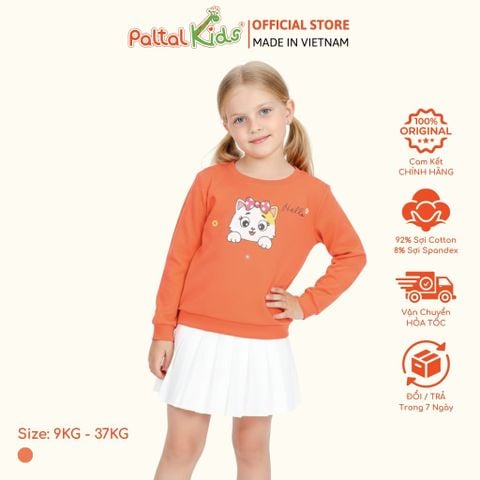 Áo tay dài chất Borip chất cotton siêu mát Cho Bé Gái 220p 1381