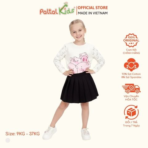 Áo tay dài chất Borip chất cotton siêu mát Cho Bé Gái 220p 1382