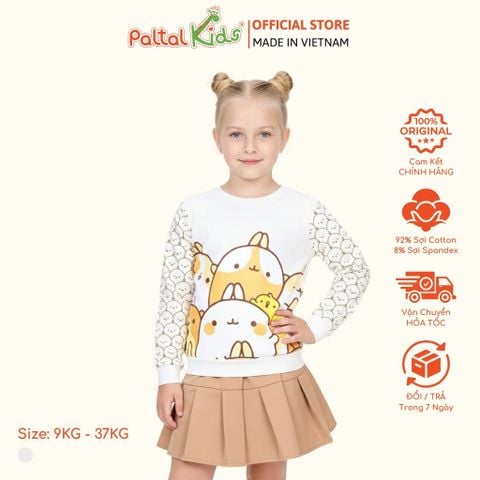 Áo tay dài chất Borip chất cotton siêu mát Cho Bé Gái 220p 1383