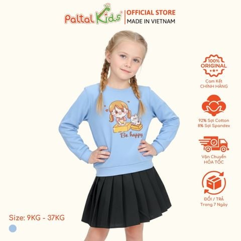 Áo Tay Dài Chất Borip Cotton Cho Bé Gái 220p 1380