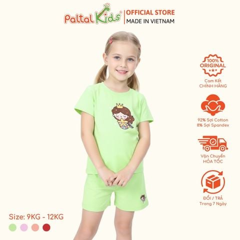 Đồ Bộ Đùi Cơ Bản Cotton Mỹ Bé Gái Cao Cấp - 025 5159 - Size 9