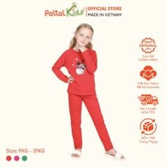 BST Mùa Đông - Đồ Bộ Tay Dài Cotton Mỹ Bé Gái Cao Cấp - 023 6037