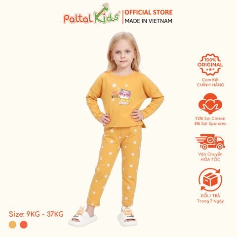 BST Mùa Đông - Đồ Bộ Tay Dài Cotton Mỹ Bé Gái Cao Cấp - 023 6020