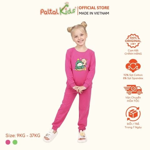 BST Mùa Đông - Bộ Dài Tay Dài Cotton Mỹ Bé Gái Cao Cấp - 023 6079
