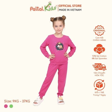 BST Mùa Đông - Bộ Dài Tay Dài Cotton Mỹ Bé Gái Cao Cấp - 023 6085