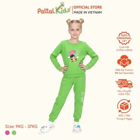 BST Mùa Đông - Bộ Dài Tay Dài Cotton Mỹ Bé Gái Cao Cấp - 023 6034