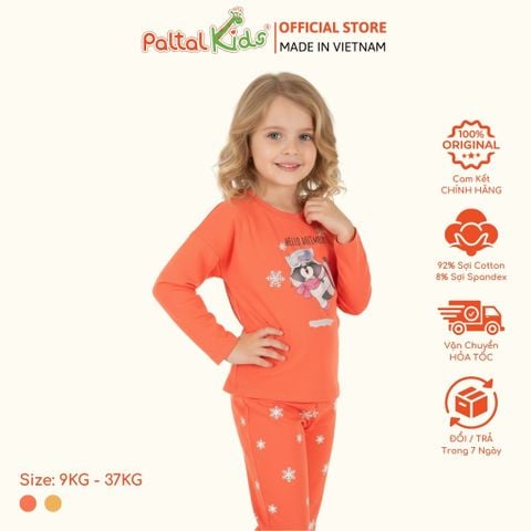 BST Mùa Đông - Bộ Dài Tay Dài Cotton Mỹ Bé Gái Cao Cấp - 023 6036