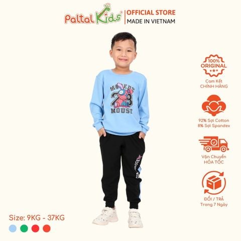 BST Mùa Đông - Đồ Bộ Dài Cotton Borib Bé Trai Cao Cấp - 223 6061
