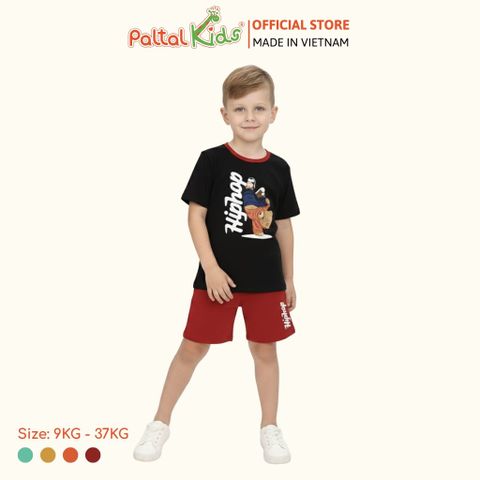 Đồ Bộ Đùi Cơ Bản Cotton Mỹ Hình In Chú Gấu Bé Trai Cao Cấp - 025 2109