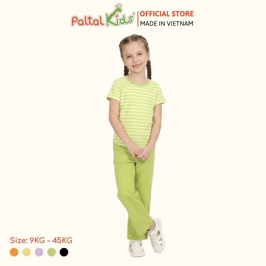 Đồ Bộ Dài Áo Dây Rút Cotton Viscose Bé Gái Cao Cấp - 023 6073