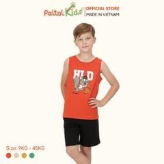 Đồ Bộ Đùi Sát Nách Hình In Nhiệt Cotton Borib Bé Trai Cao Cấp - 225 2126