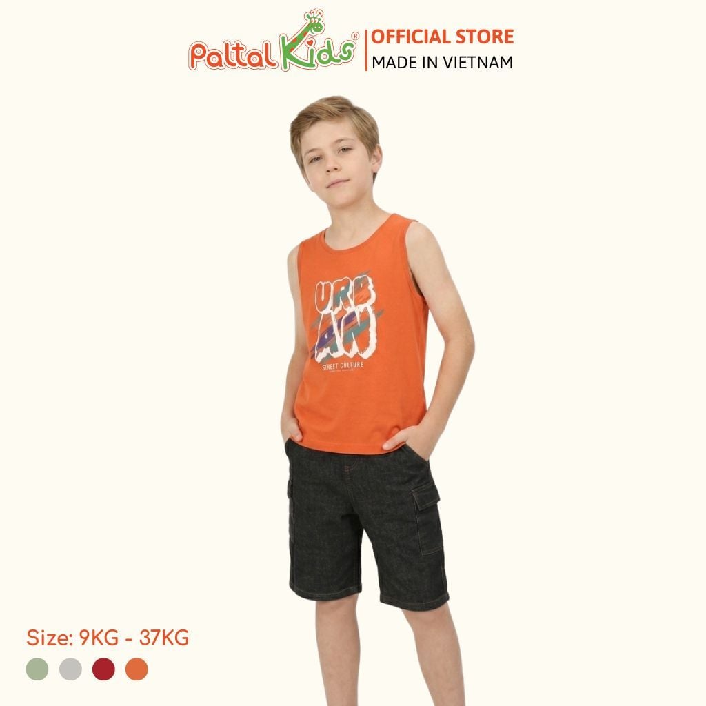 Áo Thun Sát Nách Hình In Urban Cotton Mỹ Bé Trai Cao Cấp - 020 1418
