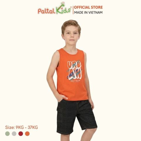 Áo Thun Sát Nách Hình In Urban Cotton Mỹ Bé Trai Cao Cấp - 020 1418