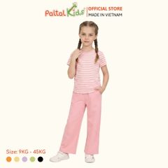 Đồ Bộ Dài Áo Dây Rút Cotton Viscose Bé Gái Cao Cấp - 023 6073