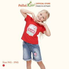 Áo Thun Cotton Mỹ Hình In Mèo Trắng Bé Gái Cao Cấp  - 020 1362
