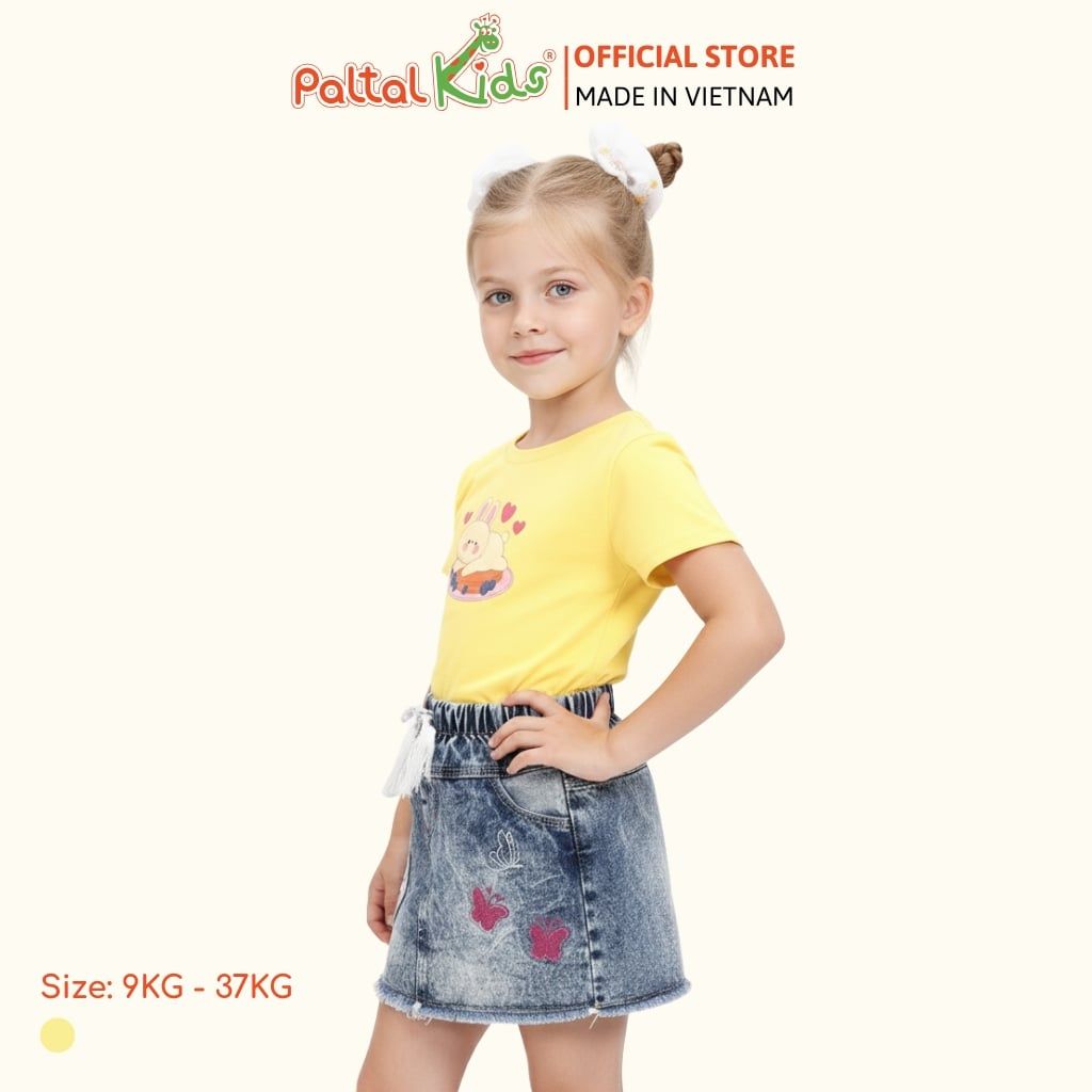 Áo Thun Cotton Mỹ Hình In Chú Thỏ Lười Biếng Bé Gái Cao Cấp - 020 1365