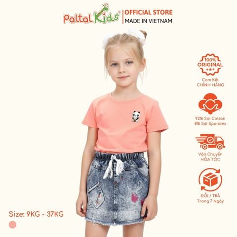 Áo Thun Cotton Mỹ Hình In Gấu Panda Bé Gái Cao Cấp - 020 1366