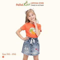 Áo Thun Cotton Mỹ Hình In Thỏ & Cà Rốt Bé Gái Cao Cấp - 020 1367