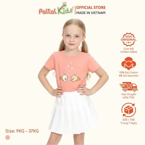 Áo Thun Cotton Mỹ Hình In Thỏ Bé Gái Cao Cấp - 020 1388