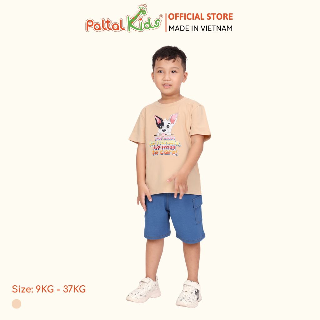 Áo Thun Hình In Chú Chó Đốm Cotton Mỹ Bé Trai Cao Cấp - 020 1392