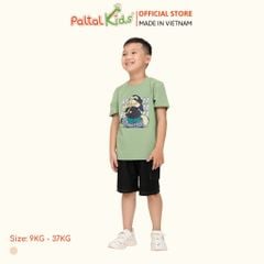 Áo Thun Hình In Mèo Ngầu Cotton Mỹ Bé Trai Cao Cấp - 020 1393