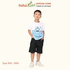 Áo Thun Hình In Cá Mập Cotton Mỹ Bé Trai Cao Cấp - 020 1396