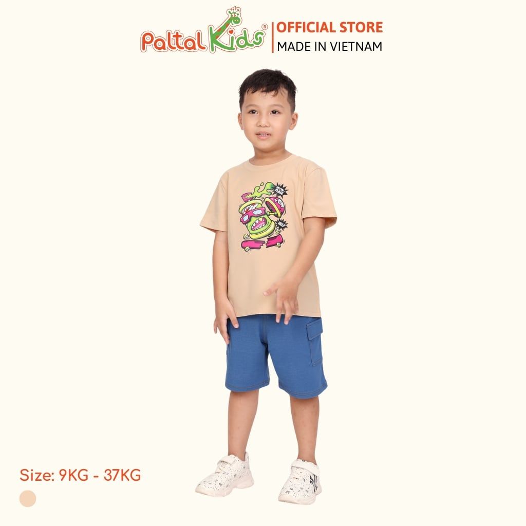 Áo Thun Cotton Mỹ Hình In Quái Vật Bé Trai Cao Cấp - 020 1398