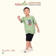 Áo Thun Cotton Mỹ Hình In Cún Ngầu Bé Trai Cao Cấp - 020 1399