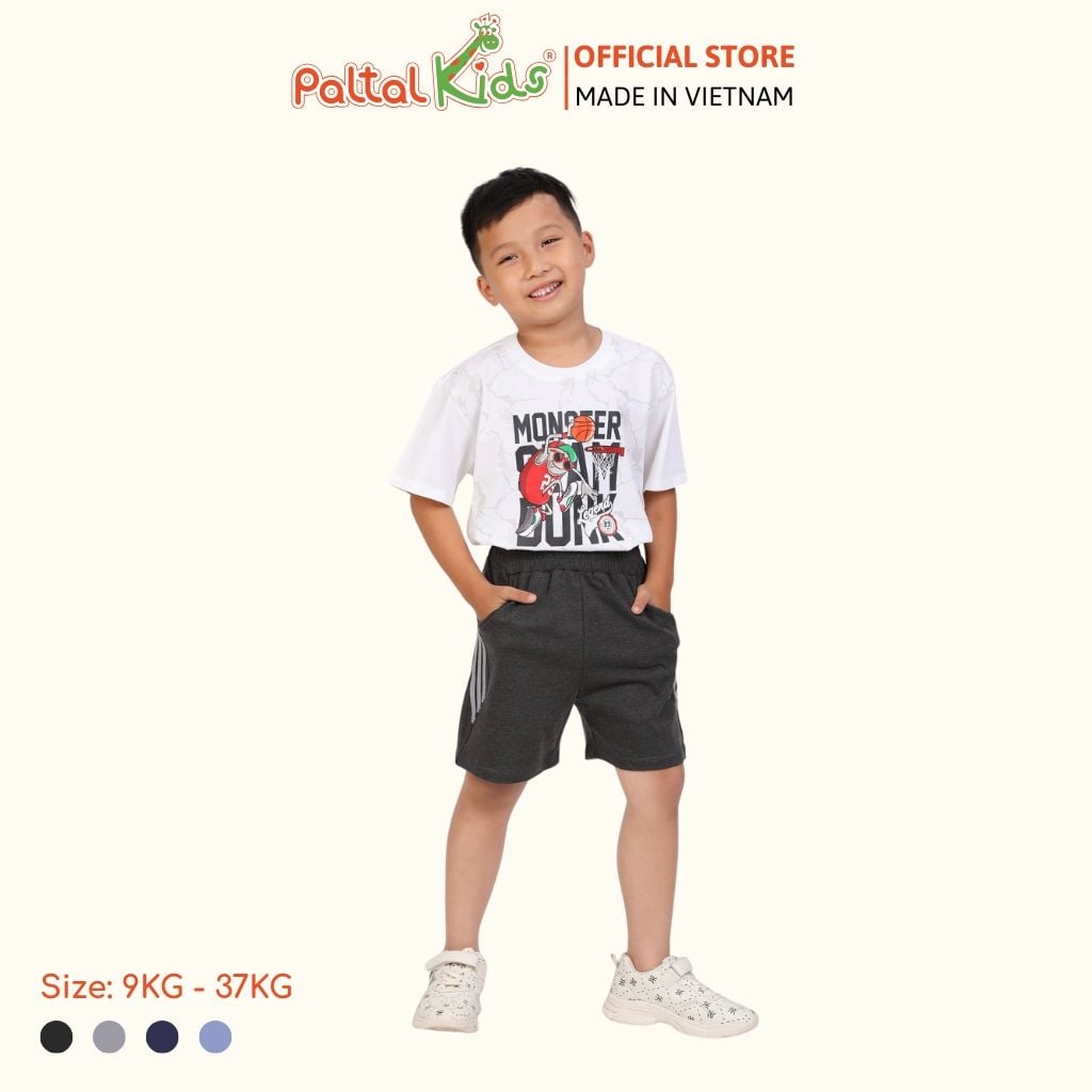 Quần Đùi Thể Thao Cotton Melan Bé Trai Cao Cấp - 468 8512