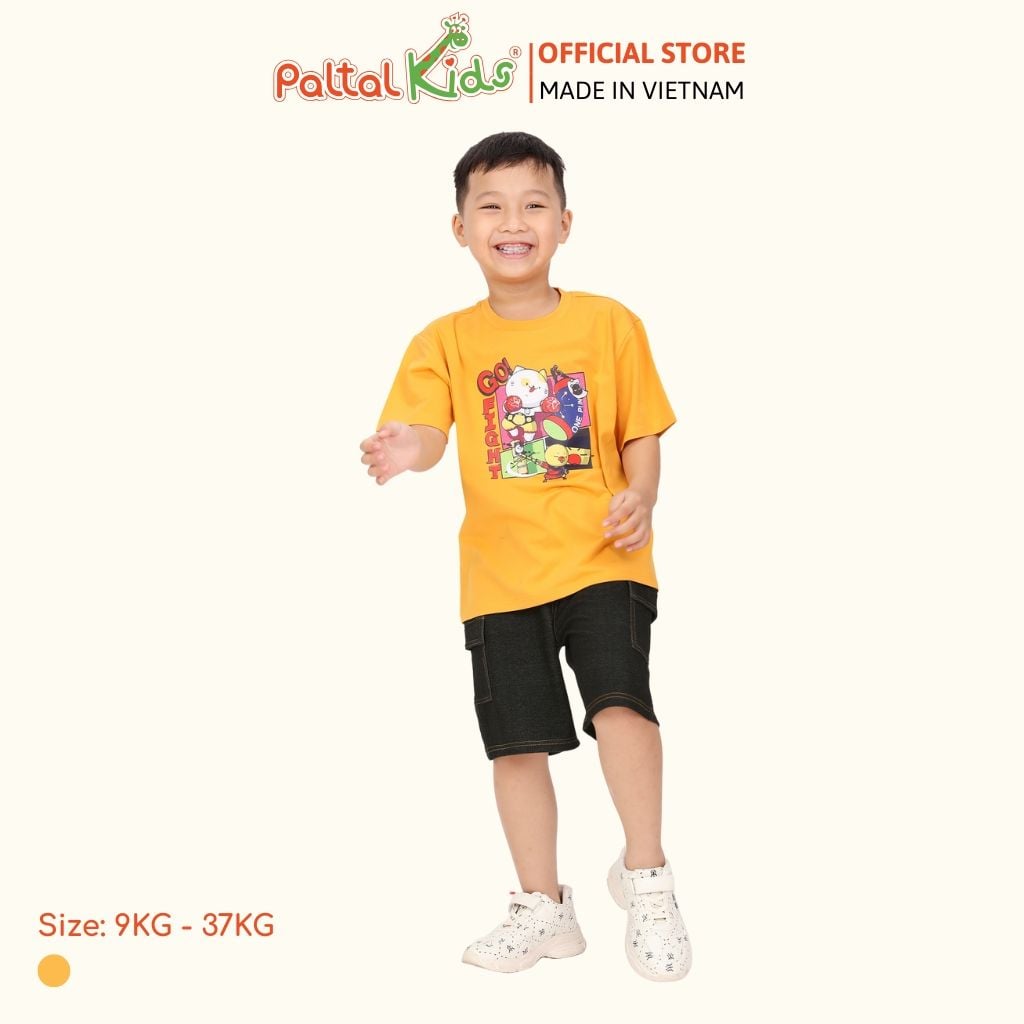 Áo Thun Cotton Mỹ Hình In Mèo GO! Bé Trai Cao Cấp - 020 1400