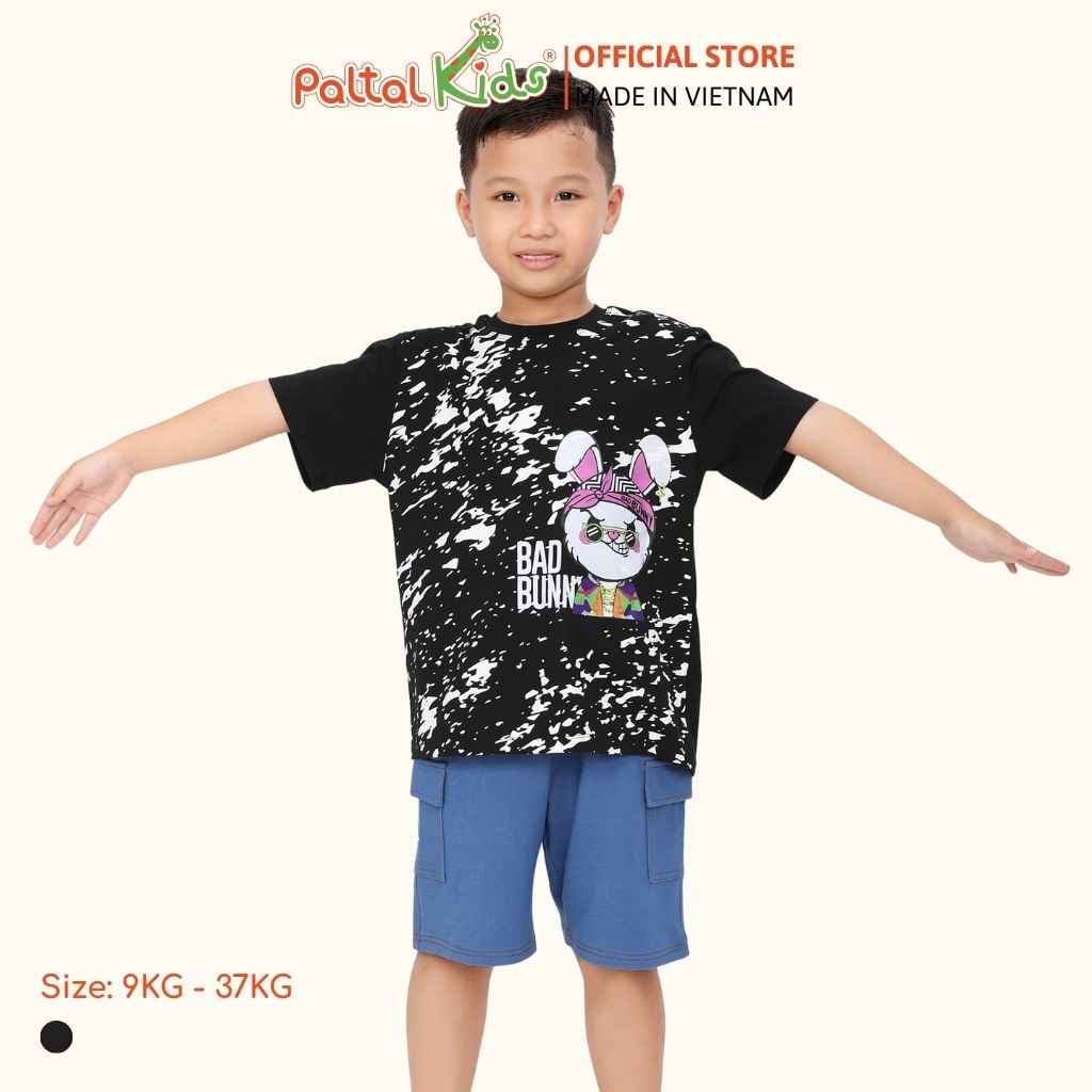 Áo Thun Hình In Bad Bunny Cotton Mỹ Bé Trai Cao Cấp - 020 1402