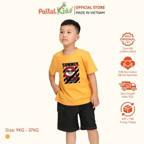 Áo Thun Hình In Chim Cánh Cụt Cotton Mỹ Bé Trai Cao Cấp - 020 1404