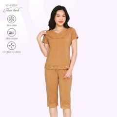 Set đồ bộ nữ kiểu quần lửng Tay Ngắn chất thun lạnh siêu bền 014p 7038