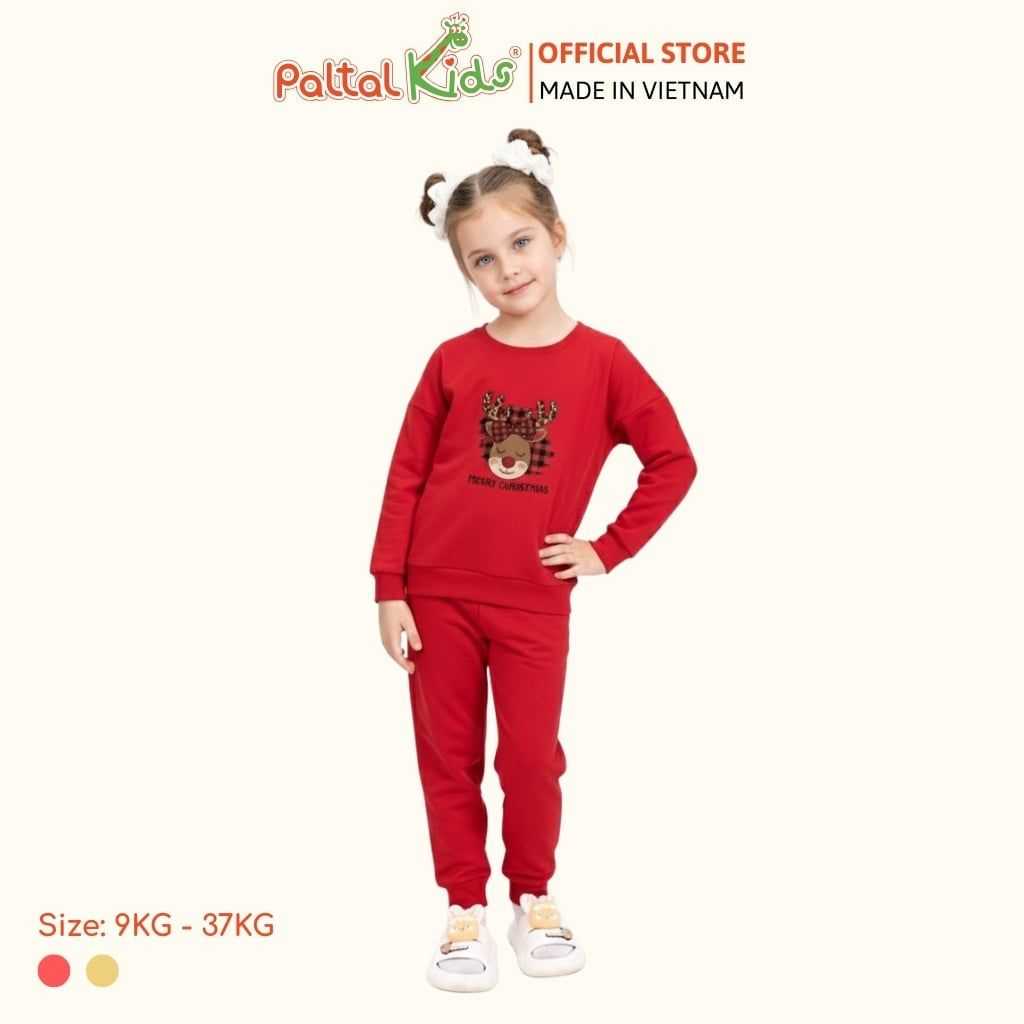 BST Mùa Đông - Bộ Dài Tay Dài Cotton Mỹ Bé Gái Cao Cấp - 023 6080
