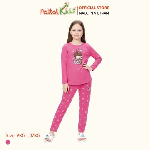 BST Mùa Đông - Bộ Dài Tay Dài Cotton Mỹ Bé Gái Cao Cấp - 023 6088