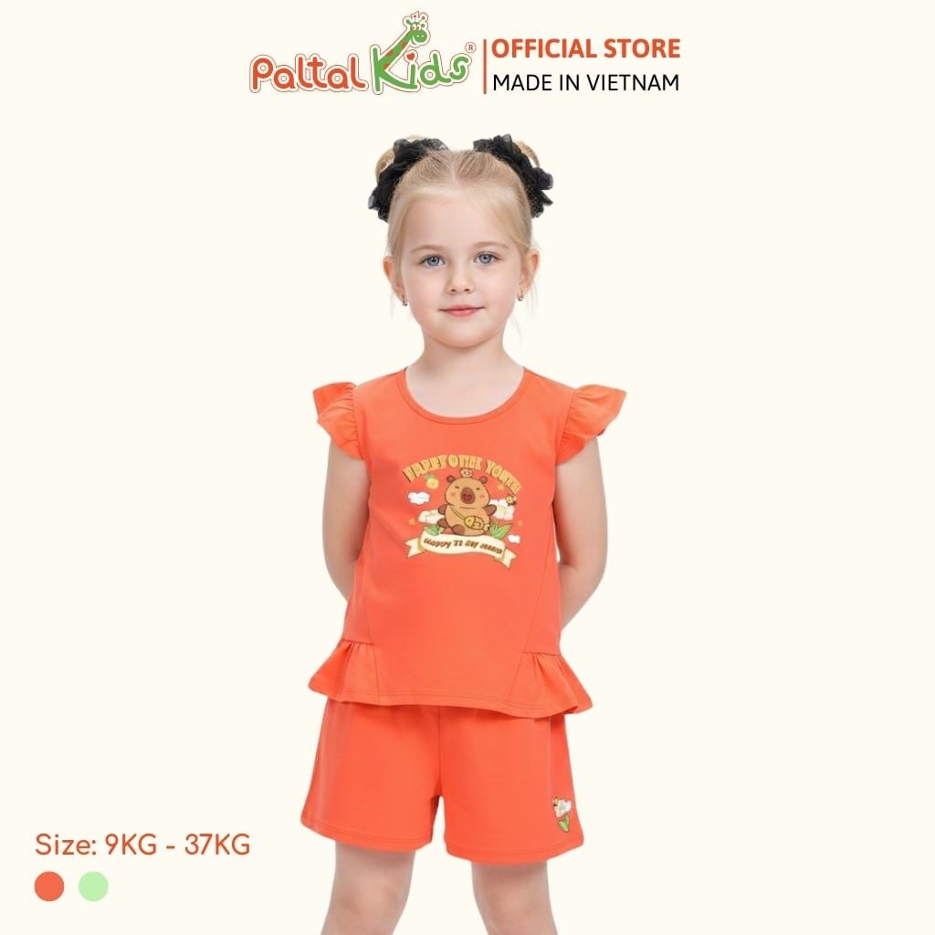 BST Mùa Hạ - Bộ Đùi Tay Ngắn Cotton Mỹ Bé Gái Cao Cấp - 025 2161