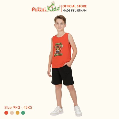 Đồ Bộ Đùi Sát Nách Hình In Nhiệt Cotton Borib Bé Trai Cao Cấp - 225 2127