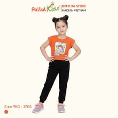 Áo Croptop Cotton Mỹ Hình In Bé Gái Phi Hành Gia Bé Gái Cao Cấp - 020 1368