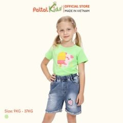 Áo Thun Cotton Mỹ Hình In Heo Hồng Với Cây Kem Bé Gái Cao Cấp  - 020 1363