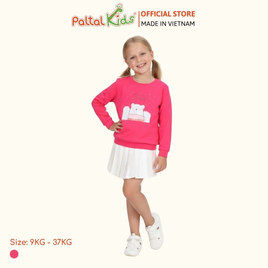 Áo Sweater Cotton Borib Hình In Gấu Bắc Cực Bé Gái Cao Cấp - 220 1377