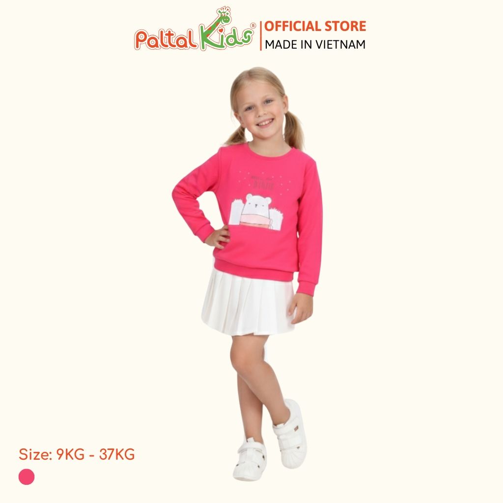 Áo Sweater Cotton Borib Hình In Gấu Bắc Cực Bé Gái Cao Cấp - 220 1377