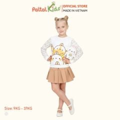 Áo tay dài chất Borip chất cotton siêu mát Cho Bé Gái 220p 1383
