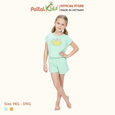 BST Mùa Hạ - Bộ Đùi Tay Ngắn Cotton Mỹ Bé Gái Cao Cấp - 025 5158