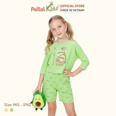 BST Mùa Thu - Bộ Đùi Tay Lỡ Cotton Mỹ Bé Gái Cao Cấp - 025 5195