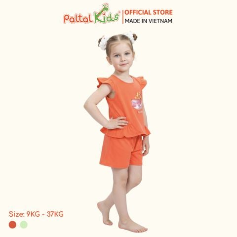 BST Mùa Hạ - Bộ Đùi Tay Ngắn Cotton Mỹ Bé Gái Cao Cấp - 025 2053