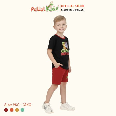 Đồ Bộ Đùi Cơ Bản Cotton Mỹ Hình In Mèo & Chó Bé Trai Cao Cấp - 025 2108