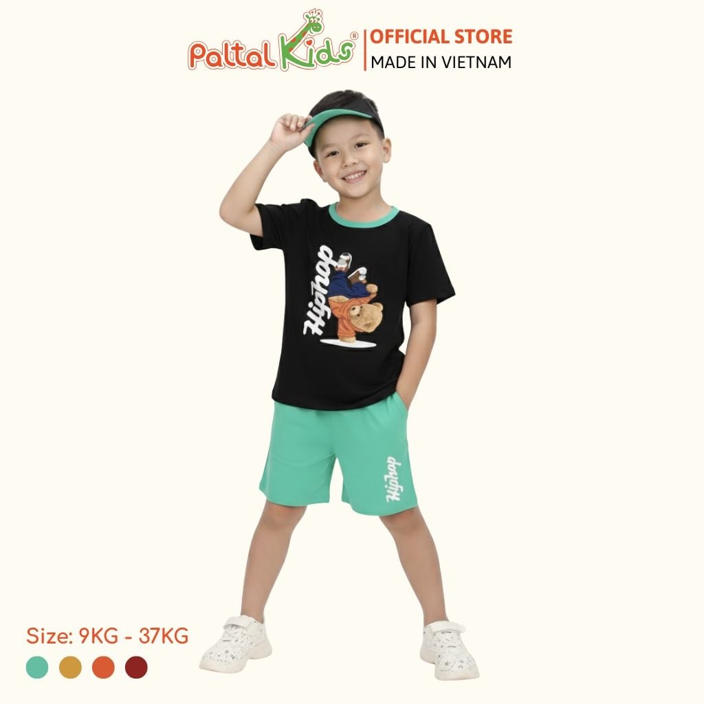 Đồ Bộ Đùi Cơ Bản Cotton Mỹ Hình In Chú Gấu Bé Trai Cao Cấp - 025 2109