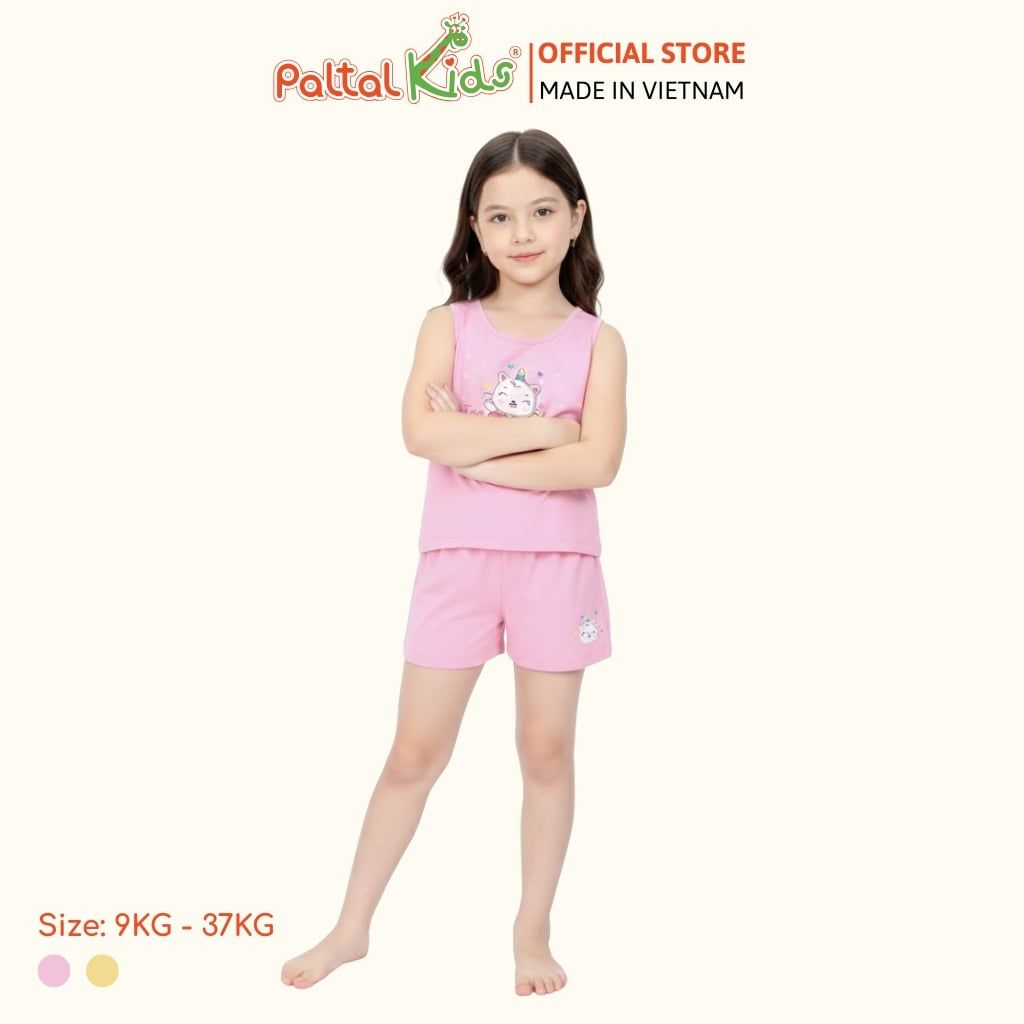 BST Mùa Hạ - Bộ Đùi Tay Ngắn Cotton Mỹ Bé Gái Cao Cấp - 025 2063