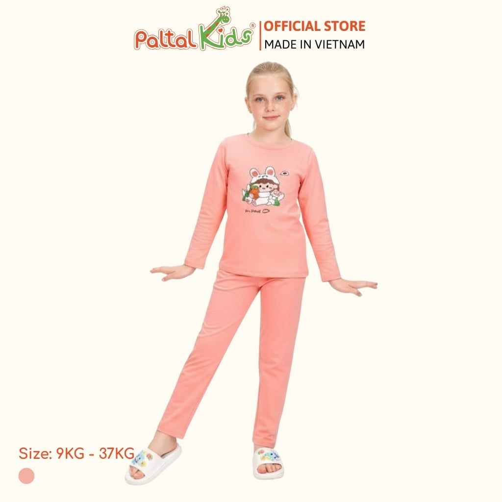 BST Mùa Đông - Bộ Dài Tay Dài Cotton Mỹ Bé Gái Cao Cấp - 023 6082