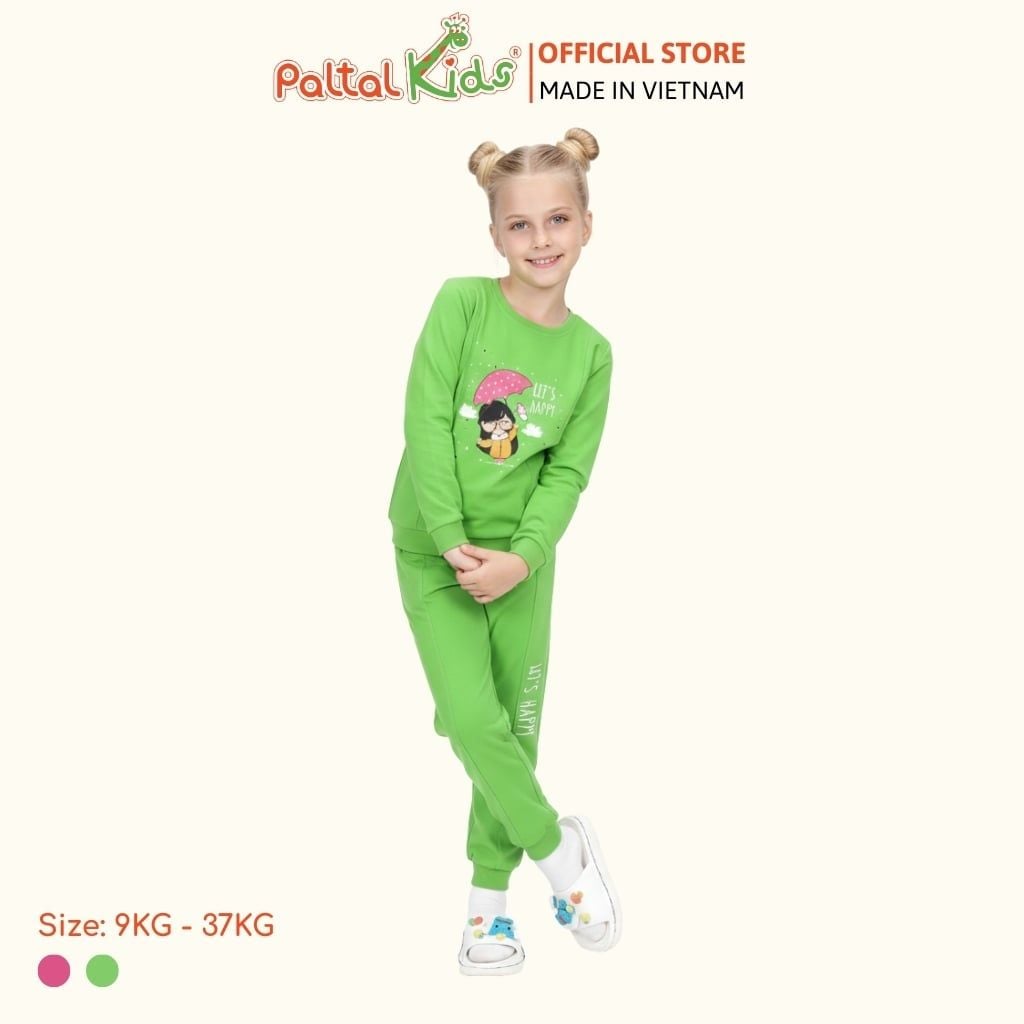 BST Mùa Đông - Bộ Dài Tay Dài Cotton Mỹ Bé Gái Cao Cấp - 023 6034